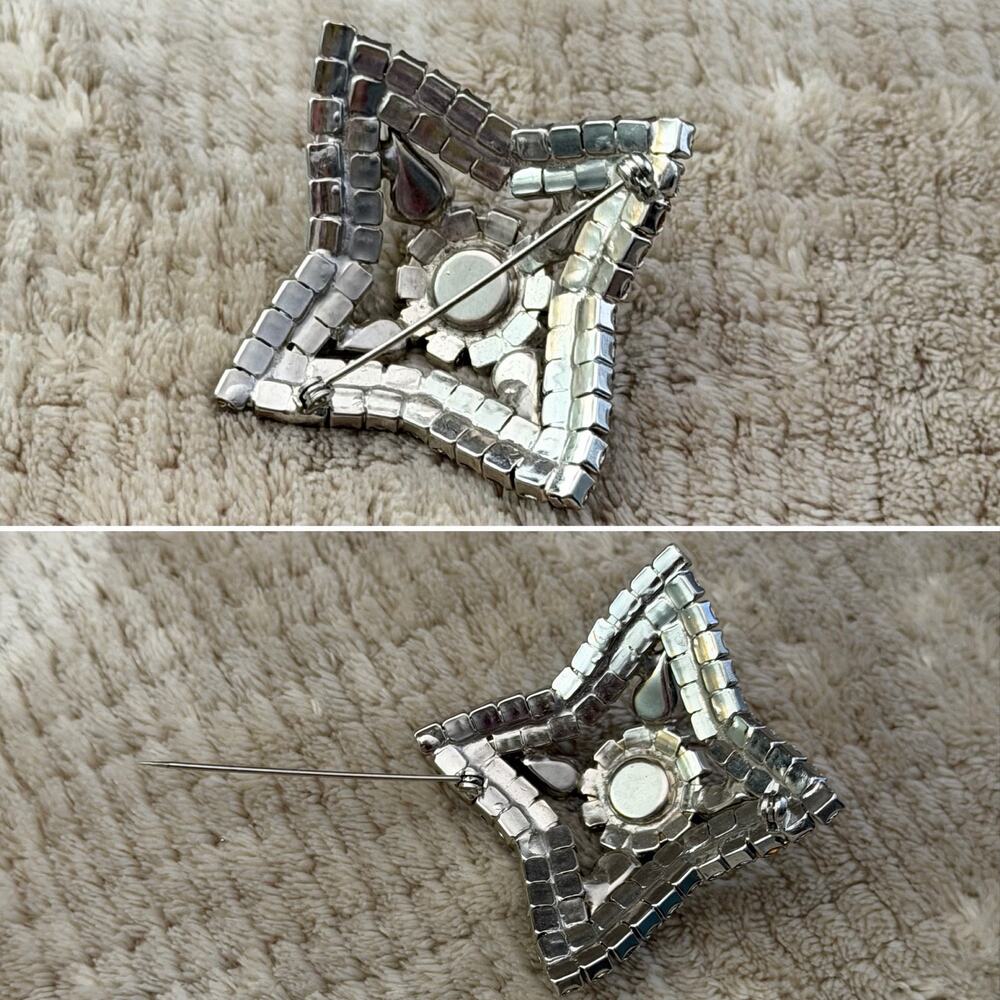Vintage Rhinestone Statement Brooch - Picture 3 of 4